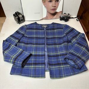 Vintage Nouveaux Wool Plaid blazer